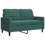 Set of sofas with 2 dark green velvet cushions by , Sofas - Ref: Foro24-3278413, Price: 585,74 €, Discount: %