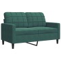 Zweiteiliges Sofaset mit dunkelgrünen Samtkissen. von , Sofas - Ref: Foro24-3278413, Preis: 596,77 €, Rabatt: %