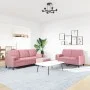 3-piece velvet pink sofa set with cushions by , Sofas - Ref: Foro24-3278424, Price: 621,92 €, Discount: %