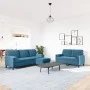 Sofagarnitur mit 3-teiligen blauen Samtkissen von , Sofas - Ref: Foro24-3278430, Preis: 614,30 €, Rabatt: %