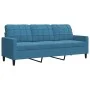 Sofagarnitur mit 3-teiligen blauen Samtkissen von , Sofas - Ref: Foro24-3278430, Preis: 614,30 €, Rabatt: %