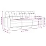 Sofagarnitur mit 3-teiligen blauen Samtkissen von , Sofas - Ref: Foro24-3278430, Preis: 614,30 €, Rabatt: %
