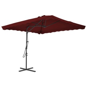 Gartenschirm mit burgunderroter Stahlstange 250x250x230 cm von vidaXL, Sonnenschirme - Ref: Foro24-312514, Preis: 134,29 €, R...