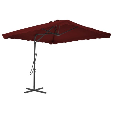 Garden umbrella with burgundy steel pole 250x250x230 cm by vidaXL, Umbrellas - Ref: Foro24-312514, Price: 134,29 €, Discount: %