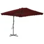 Garden umbrella with burgundy steel pole 250x250x230 cm by vidaXL, Umbrellas - Ref: Foro24-312514, Price: 131,56 €, Discount: %