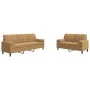 2-piece brown velvet sofa set with cushions by , Sofas - Ref: Foro24-3278418, Price: 568,57 €, Discount: %