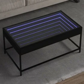 Coffee table with Infinity LED black 90x50x41 cm by , Coffee table - Ref: Foro24-847687, Price: 100,43 €, Discount: %