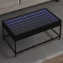 Coffee table with Infinity LED black 90x50x41 cm by , Coffee table - Ref: Foro24-847687, Price: 101,69 €, Discount: %