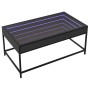 Coffee table with Infinity LED black 90x50x41 cm by , Coffee table - Ref: Foro24-847687, Price: 101,69 €, Discount: %
