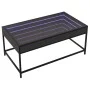 Coffee table with Infinity LED black 90x50x41 cm by , Coffee table - Ref: Foro24-847687, Price: 100,43 €, Discount: %