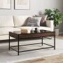 Coffee table with Infinity LED brown oak 90x50x41 cm by , Coffee table - Ref: Foro24-847691, Price: 117,31 €, Discount: %