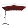 Garden umbrella with burgundy steel pole 250x250x230 cm by vidaXL, Umbrellas - Ref: Foro24-312514, Price: 134,29 €, Discount: %