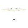 Sombrilla doble con palo de acero color arena 600 cm de vidaXL, Sombrillas - Ref: Foro24-312563, Precio: 162,32 €, Descuento: %