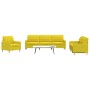 3-piece light yellow fabric sofa set by , Sofas - Ref: Foro24-3278292, Price: 597,68 €, Discount: %