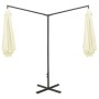 Sombrilla doble con palo de acero color arena 600 cm de vidaXL, Sombrillas - Ref: Foro24-312563, Precio: 162,32 €, Descuento: %