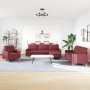 Sofagarnitur mit Fußhockern, 4-teilig, Stoff in Weinrot. von , Sofas - Ref: Foro24-3278301, Preis: 706,17 €, Rabatt: %
