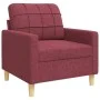 4-piece sofa set with ottoman in burgundy fabric by , Sofas - Ref: Foro24-3278301, Price: 695,24 €, Discount: %
