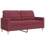 4-piece sofa set with ottoman in burgundy fabric by , Sofas - Ref: Foro24-3278301, Price: 695,24 €, Discount: %