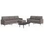 3-piece sofa set with gray taupe fabric ottoman by , Sofas - Ref: Foro24-3278334, Price: 563,52 €, Discount: %