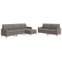 3-piece sofa set with gray taupe fabric ottoman by , Sofas - Ref: Foro24-3278334, Price: 572,90 €, Discount: %