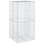 Galvanized iron gabion basket with cover 100x100x200 cm by , Pots and planters - Ref: Foro24-3295225, Price: 104,45 €, Discou...