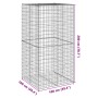 Korb aus Gabionen mit verzinktem Eisenüberdachung 100x100x200 cm. von , Töpfe und Pflanzgefäße - Ref: Foro24-3295225, Preis: ...