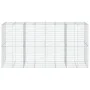 Cesta de gaviones con cubierta hierro galvanizado 400x100x200cm de , Maceteros y jardineras - Ref: Foro24-3295231, Precio: 41...