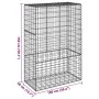 Cesta de gaviones con cubierta hierro galvanizado 100x50x150 cm de , Maceteros y jardineras - Ref: Foro24-3295154, Precio: 89...