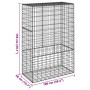 Gabionenkorb mit verzinktem Eisenüberdachung 100x50x150 cm von , Töpfe und Pflanzgefäße - Ref: Foro24-3295154, Preis: 89,99 €...