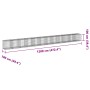 Galvanized iron gabion basket with cover 1200x100x100 cm by , Pots and planters - Ref: Foro24-3295212, Price: 636,98 €, Disco...