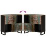 Solid acacia wood sideboard 80x34x75 cm by , Lockers and storage cabinets - Ref: Foro24-377573, Price: 115,92 €, Discount: %