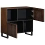 Solid mango wood sideboard in brown 80x34x75 cm by , Lockers and storage cabinets - Ref: Foro24-377571, Price: 137,38 €, Disc...