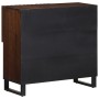Solid mango wood sideboard in brown 80x34x75 cm by , Lockers and storage cabinets - Ref: Foro24-377571, Price: 139,37 €, Disc...