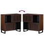 Solid mango wood sideboard in brown 80x34x75 cm by , Lockers and storage cabinets - Ref: Foro24-377571, Price: 139,37 €, Disc...