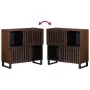 Solid mango wood sideboard in brown 80x34x75 cm by , Lockers and storage cabinets - Ref: Foro24-377571, Price: 137,38 €, Disc...
