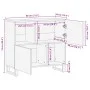 Solid mango wood sideboard in brown 80x34x75 cm by , Lockers and storage cabinets - Ref: Foro24-377571, Price: 137,38 €, Disc...