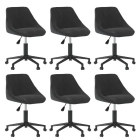 Swivel dining chairs 6 units black velvet by , dining chairs - Ref: Foro24-3089018, Price: 397,07 €, Discount: %