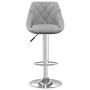 Light gray velvet kitchen stool by , Kitchen stools - Ref: Foro24-335294, Price: 77,08 €, Discount: %