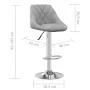 Taburete de cocina de terciopelo gris claro de , Taburetes de cocina - Ref: Foro24-335294, Precio: 76,98 €, Descuento: %