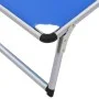 Klappbare Sonnenliegen mit 2 Stück Dach Aluminium und blauem Textilene von vidaXL, Liegen - Ref: Foro24-312457, Preis: 183,79...
