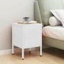 Nachttisch aus weißem Stahl 35x35x51 cm von , Nachttische - Ref: Foro24-336215, Preis: 70,47 €, Rabatt: %