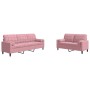 Zweiteiliges Sofaset mit rosa Samtkissen. von , Sofas - Ref: Foro24-3278414, Preis: 601,18 €, Rabatt: %