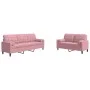 Zweiteiliges Sofaset mit rosa Samtkissen. von , Sofas - Ref: Foro24-3278414, Preis: 590,02 €, Rabatt: %