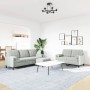Juego de sofás con cojines 3 piezas terciopelo gris claro by , Sofas - Ref: Foro24-3278421, Price: 516,03 €, Discount: %