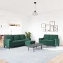 Juego de sofás con cojines 3 piezas terciopelo verde oscuro by , Sofas - Ref: Foro24-3278423, Price: 637,40 €, Discount: %
