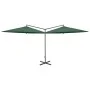 Double umbrella with green steel pole 600 cm by vidaXL, Umbrellas - Ref: Foro24-312562, Price: 148,87 €, Discount: %