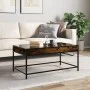 Mesa de centro con Infinity LED roble ahumado 90x50x41 cm de , Mesas de centro - Ref: Foro24-847689, Precio: 96,47 €, Descuen...