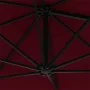 Wall umbrella with LEDs and metal pole 300 cm burgundy by vidaXL, Umbrellas - Ref: Foro24-312526, Price: 150,96 €, Discount: %