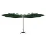 Double umbrella with green steel pole 600 cm by vidaXL, Umbrellas - Ref: Foro24-312562, Price: 148,87 €, Discount: %