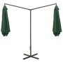Doppelschirm mit grüner Stahlstange 600 cm von vidaXL, Sonnenschirme - Ref: Foro24-312562, Preis: 148,87 €, Rabatt: %